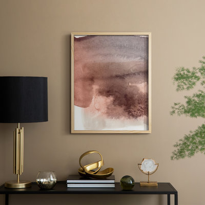 Red Ochre abstrait II, reproduction encadrée - bois massif