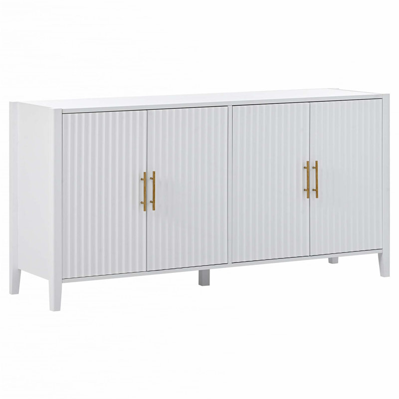 Armoire de rangement décorative, Blanc