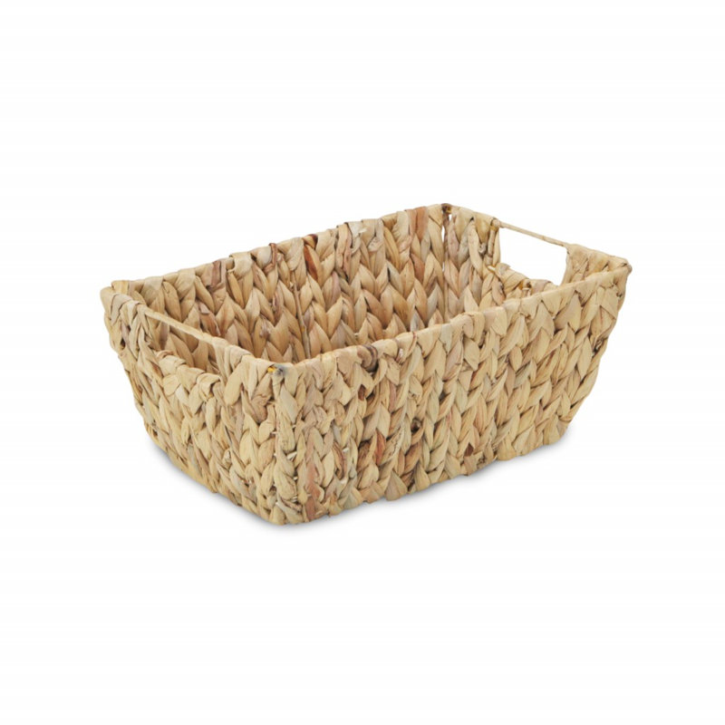 Panier tressé en jacinthe d'eau