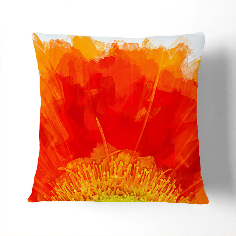 Abstract Square Throw Cushion, 40cm H x 40cm W x 15cm D, Stone