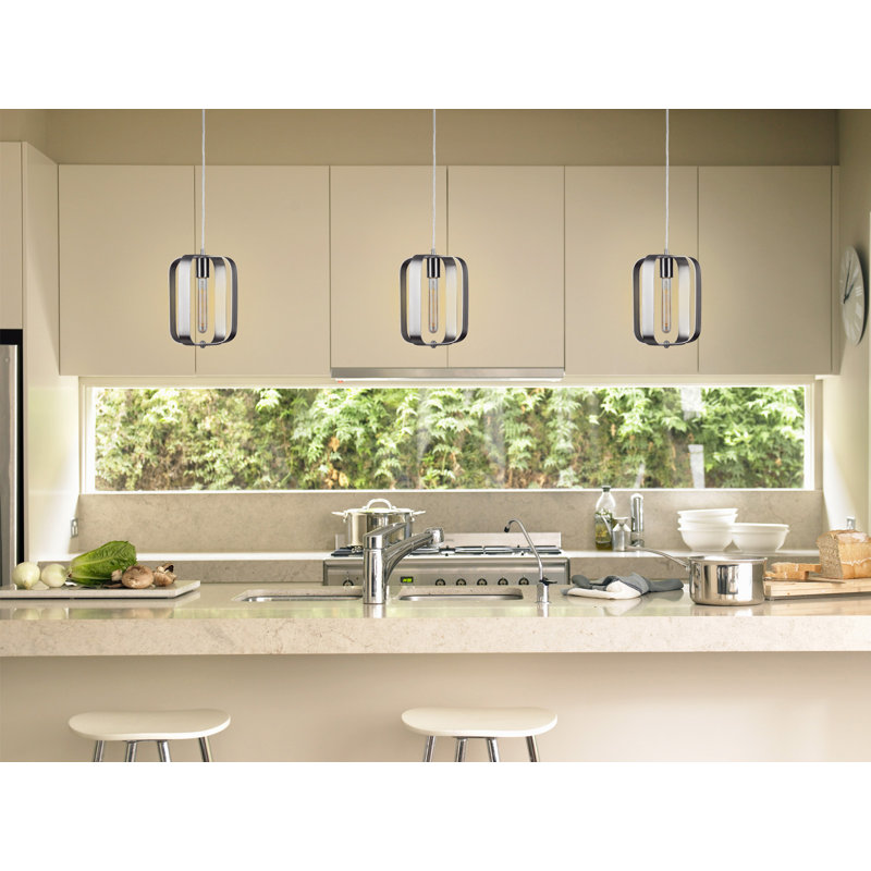 1 - Light Single Pendant, Antique Bronze