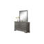 Mobilier de chambre à coucher moderne à 6 tiroirs avec commode moderne en bois gris-106356272