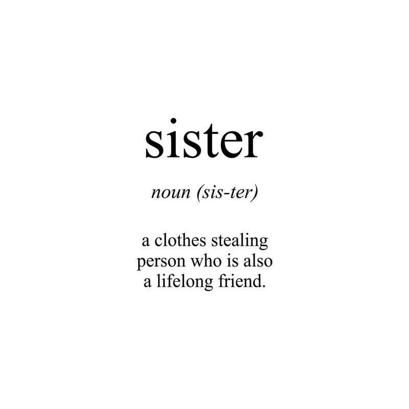 Sister Meaning by Pixy Paper - Wrapped Canvas Print, 152.5 cm H x 101.5 cm W