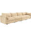 4, couleur blé, tissu chenille, tiroirs cachés, en forme de croissant, coussins enveloppants, rangement confortable, maison douillette-1456538282