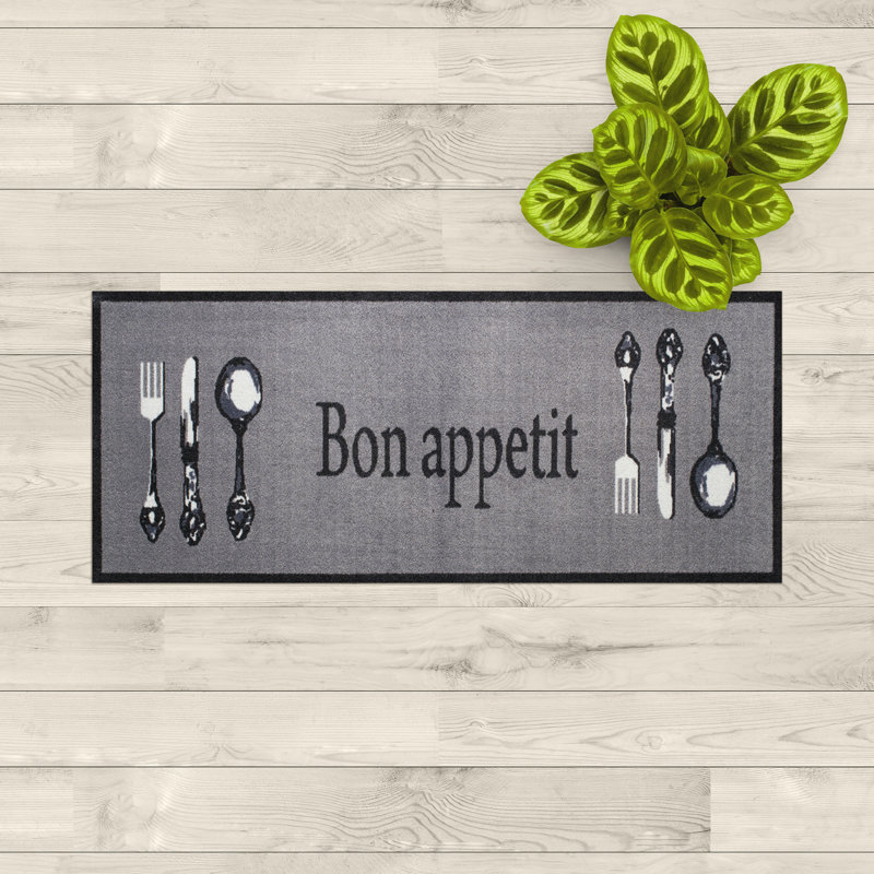 Küchenmatte Top Print - Bedruckte Fußmatte Läufer Bon Appetit 50 x 120 cm