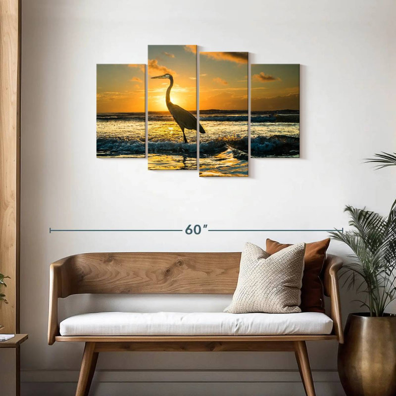 Brampt Sunset Bird, 27" H x 43" W