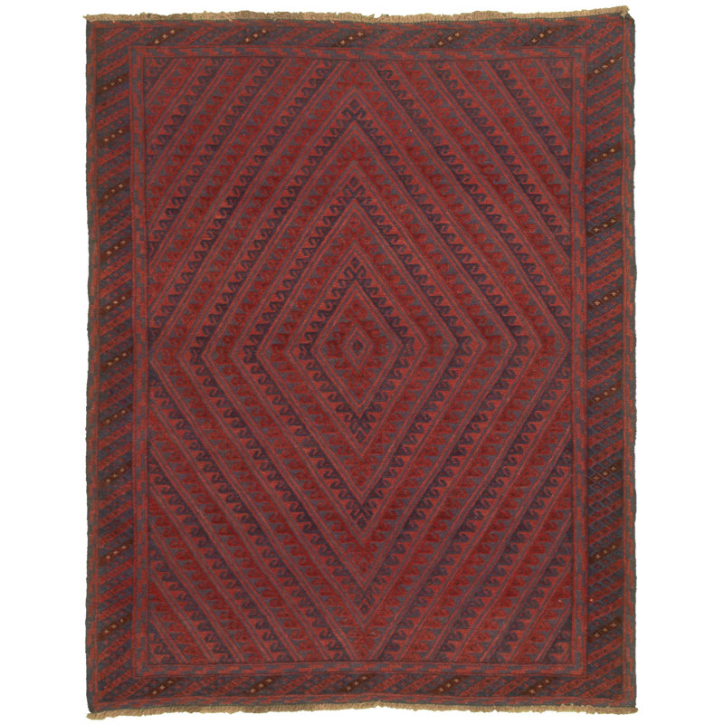 Tapis de zone one-of-kind-noué la 2010 rouge tadjik 4 pi 11 po x 6 pi de la laine de laine 3 po Westbrooke