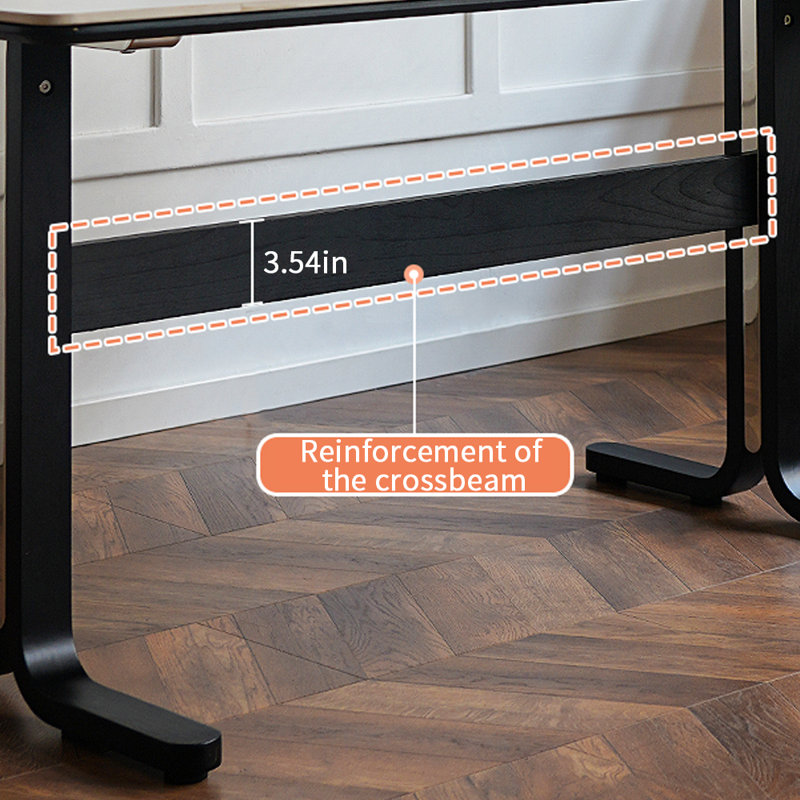 Table rectangulaire Modern, H 29,52 po x L 55,11 po x l 31,49 po, Noir