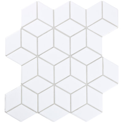 Perfection 1.75" X 3.13" Rhombus Porcelain Mosaic