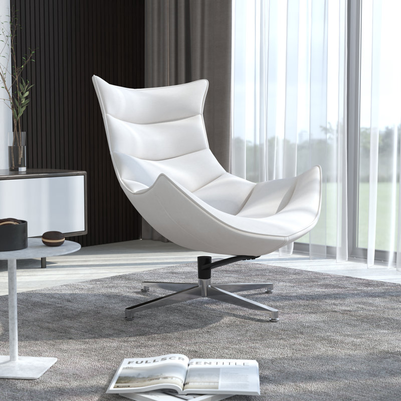Fauteuil Cocoon Wyndham Home Office, Similicuir noir