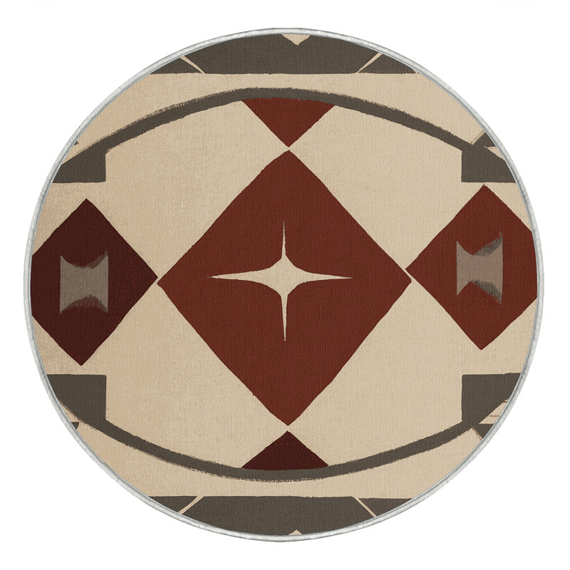 Chronicle Canvas Rug, Round 6'