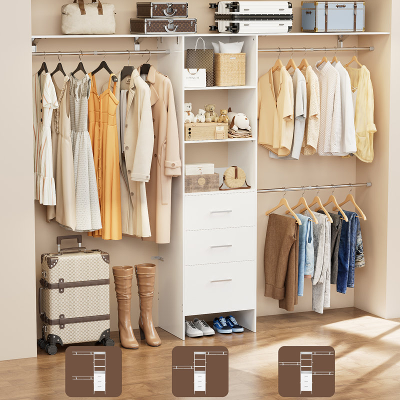 Walk-in Closet Rack-with Drawers