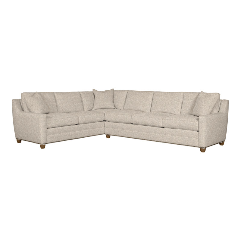 American Bungalow 2-Piece Fairgrove L-Sectional, Nadia Steam, Havana, Yes