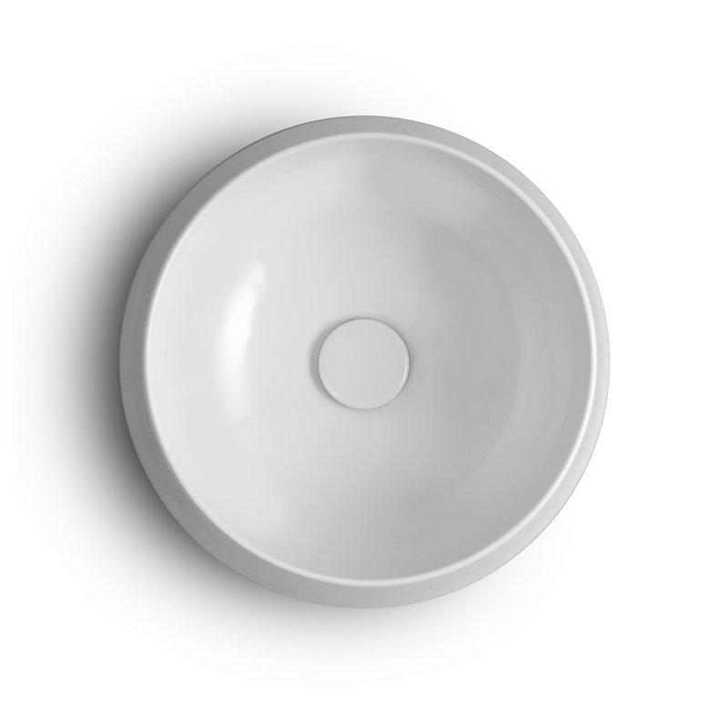 Mood 16.5'' L Bathroom Sink, Glossy White