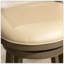 24 Inch Counter Height X-Back Swivel Stool With French Grey Leather, Weathered Grey Finish For Comfort And Style