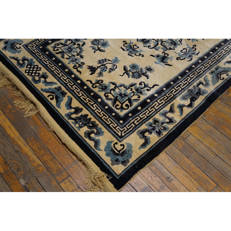 Antique Chinese - Silk Knotted Rug