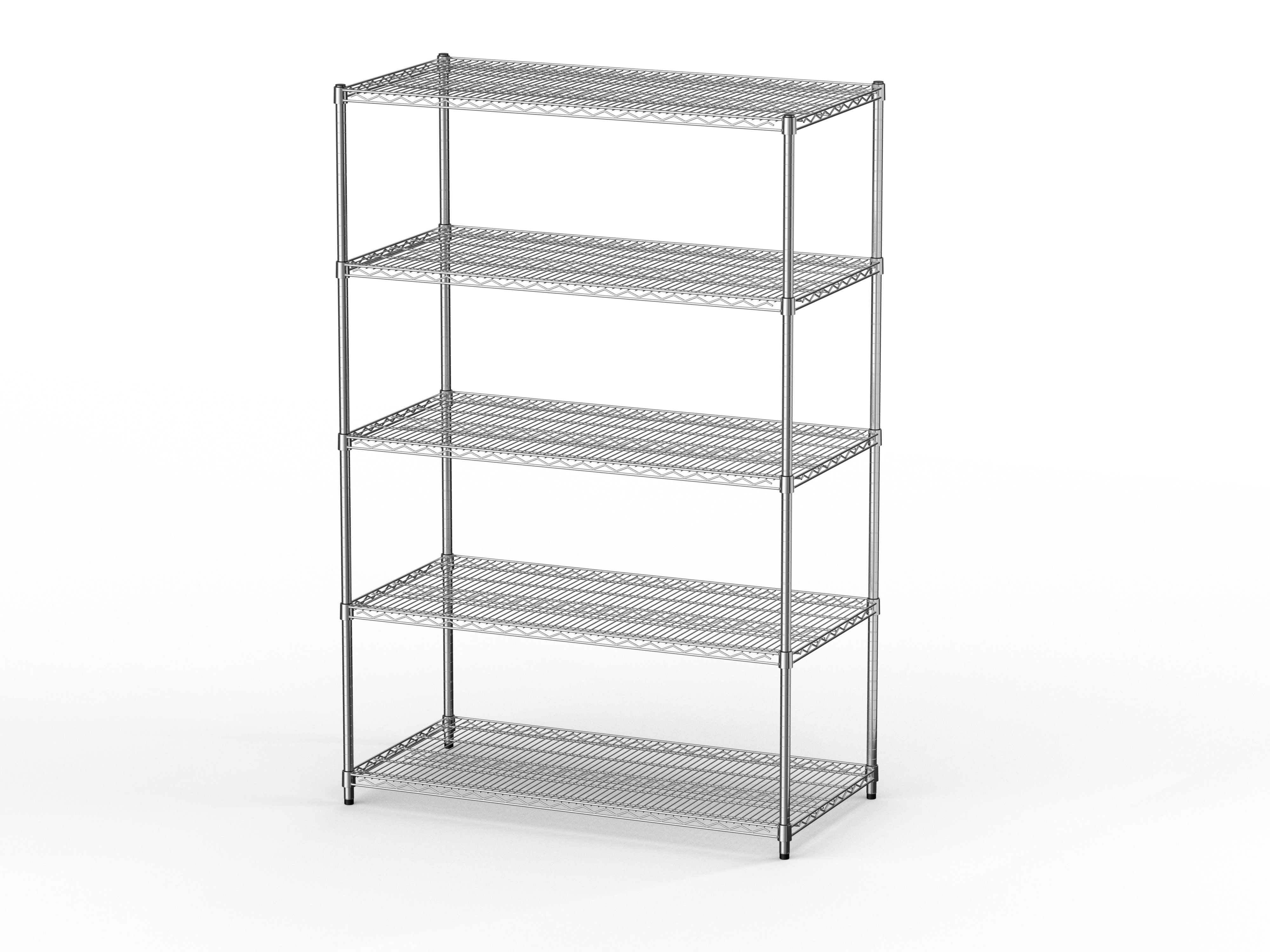 Multi Level Wire Rack Everest Home Everest Wire Rack 48'' W 5-Tier Shelving Unit & Reviews ...