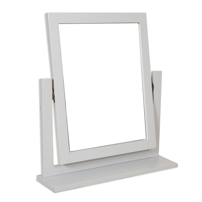 Melbourne Solid Wood Framed Freestanding Dresser Mirror in Grey