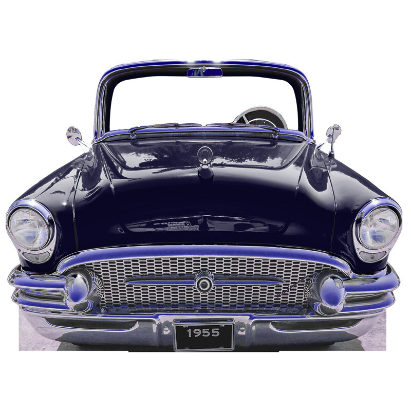 Car Car 1955 Stand Standup en carton, Noir