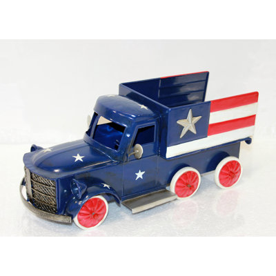 14" Metal Independence Day Pickup Truck