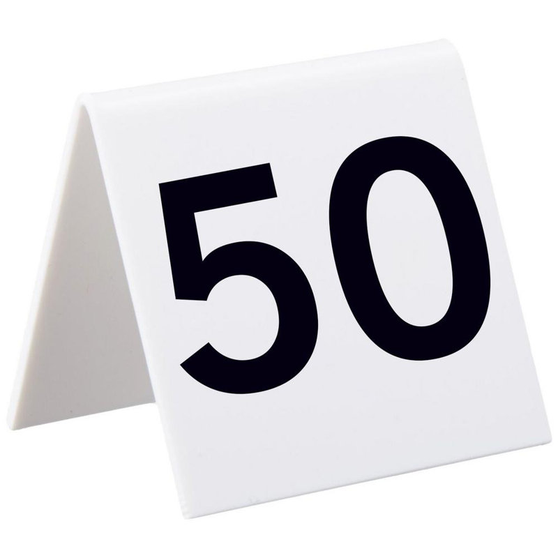 Numéro de table, cartes de tente 26-50 pour les mariages, banquets et sièges d'événement