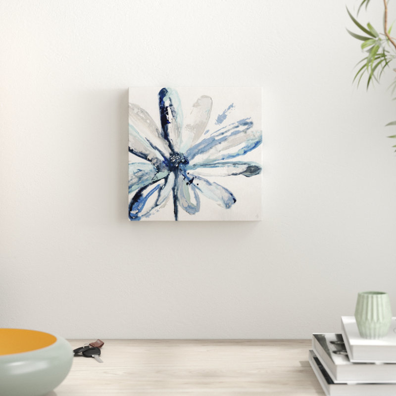 Wrapped Canvas Painting, 30cm H x 30cm W x 3.81cm D, Blue/Grey