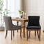 Ensemble de 2 chaises de salle à manger Ultra Side, tissu bleu, pieds en bois massif, tête de clou bronze
