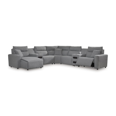 Modmax 7-Piece Power Reclining Sectional with Chaise