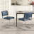 Marlow 19.3" H Mid-Century Modern Tufted Faux Leather Side Dining Chair with Steel Frame-353112191-375947237