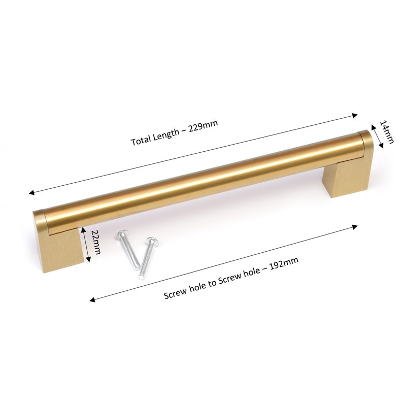 Java 20.9 cm centre Bar Handle, Brushed Gold, 192mm