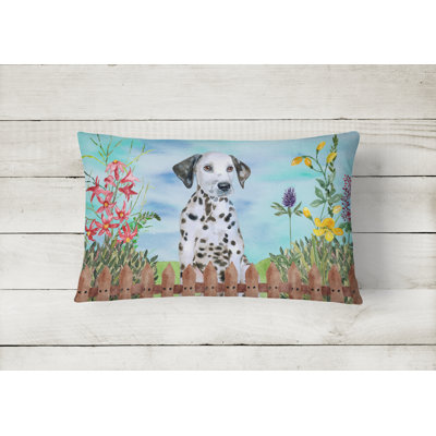  Dalmatian Puppy Spring Indoor/Outdoor Throw Pillow