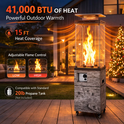 41000 Propane Standing Patio Heater