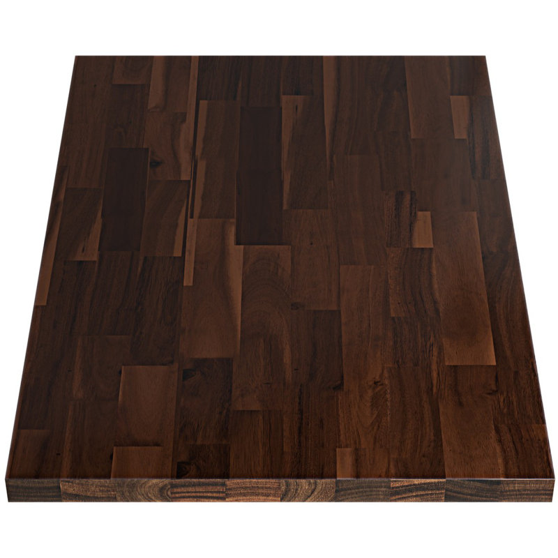 Plateau de table en bois d'acacia massif Husse, H 1 po x l 25 po x P 36 po, Bois espresso