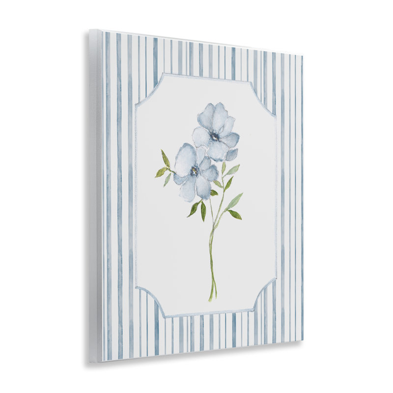Plaque murale Blooms And Stripes, design par Tava Studios
