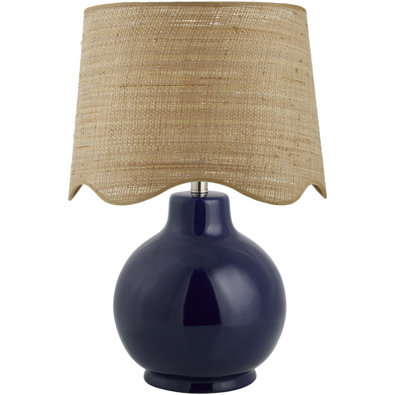 Lampe de table Maura, Tanné, Marine, H 22 po x l 15 po x P 15 po
