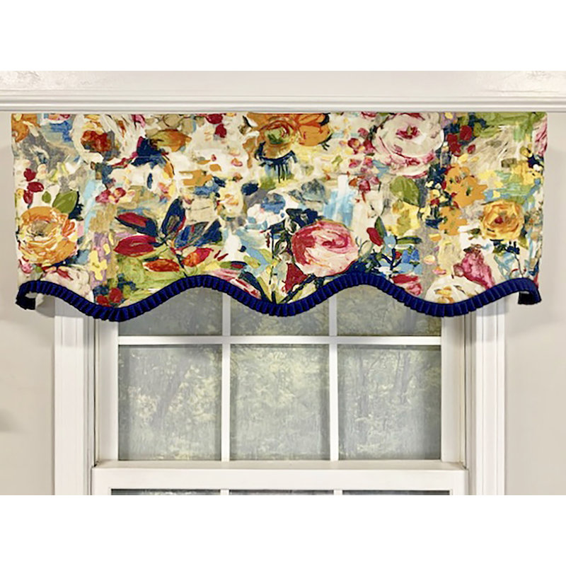 Floral Scalloped Window Valance