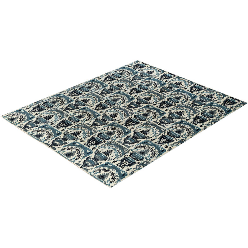 Tapis unique noué à la main de 8 pi 1 po x 10 pi 1 po Lynze