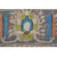 Tapis vert géométrique 7x9