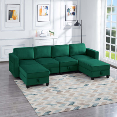 Esmer 116'' Velvet Sofa