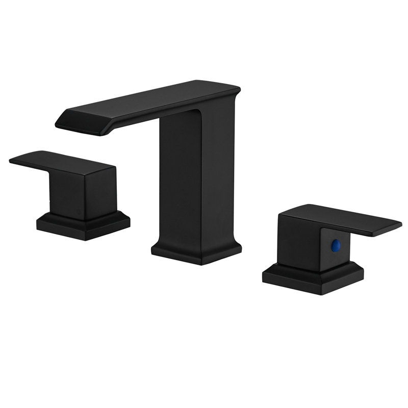Widespread 2-handle Bathroom Faucet, Black