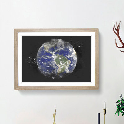 View of the Americas of Planet Earth - Framed Print