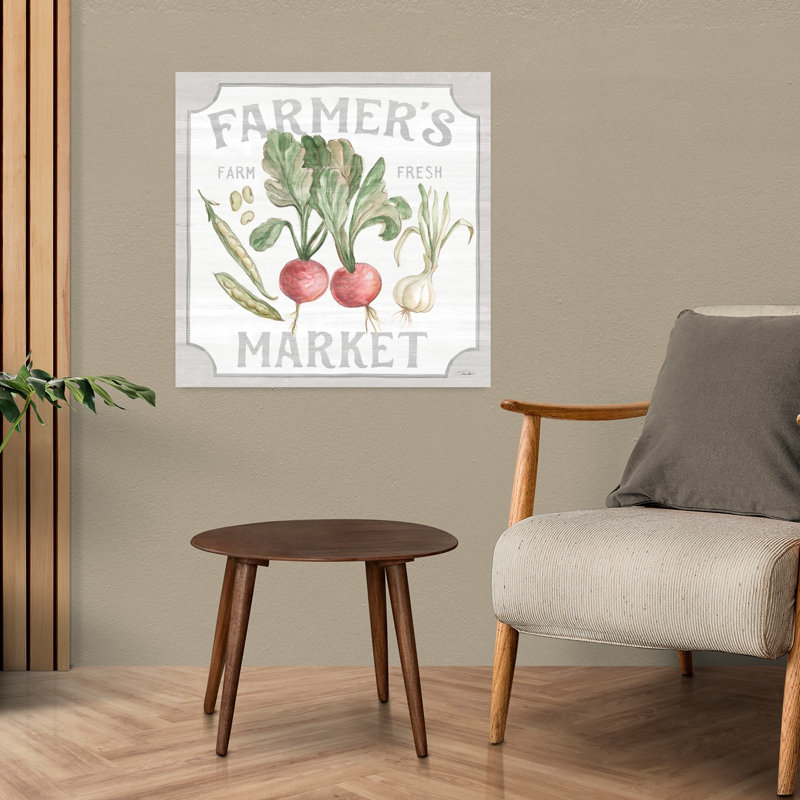 «Farm Fresh III», paysage abstrait, art mural, H 24 po x l 24 po