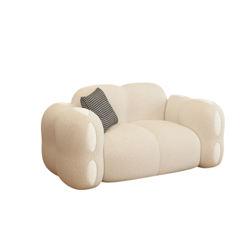 Cream style straight row sofa