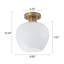 Single Light Frosted Glass Semi Flush Mount-2009086686-2009086683