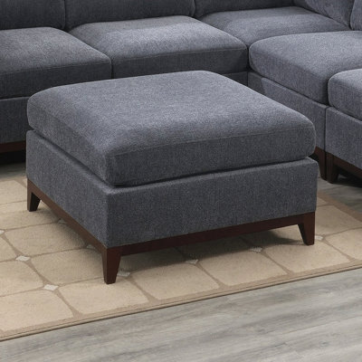 Repose-pieds rembourré en chenille - Tabouret de canapé 1 pièce