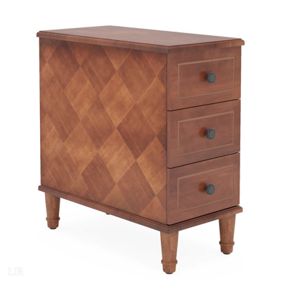 3-Drawer Nightstand, Vintage Side Table