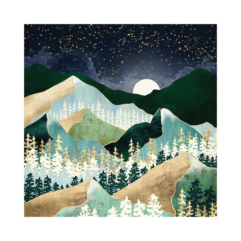 Printemps nuit - impression, Toile tendue, H 37 po x l 37 po x P 1,5 po