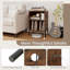 Record Player Stand w/Charging Station 5 Storage Compartments Anti-toppling Kits-1777008430