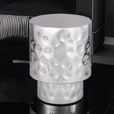 Bedingfield Hand-Hammered End Table Silver