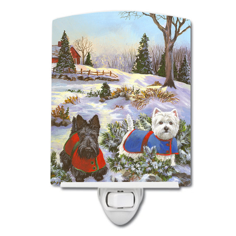 Veilleuse Boxer, Scottie et Westie colline de pins